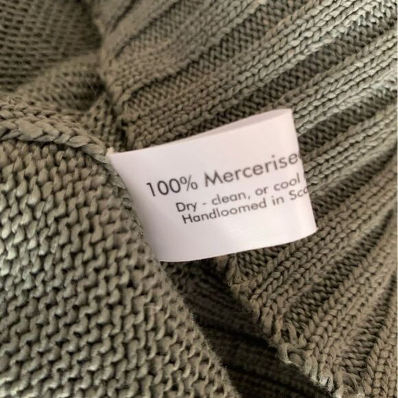 Eskandar Neiman Marcus Mock Neck Sweater Oversized Boxy Olive Green Sz L - Picture 9 of 9